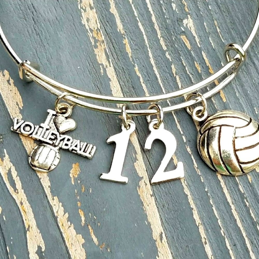 Volleyball Bracelet Bangle Personalized Numbers Sp